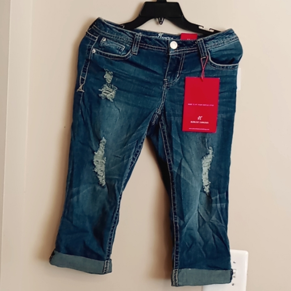 ALMOST FAMOUS JEANS, BLUE,  SMALL